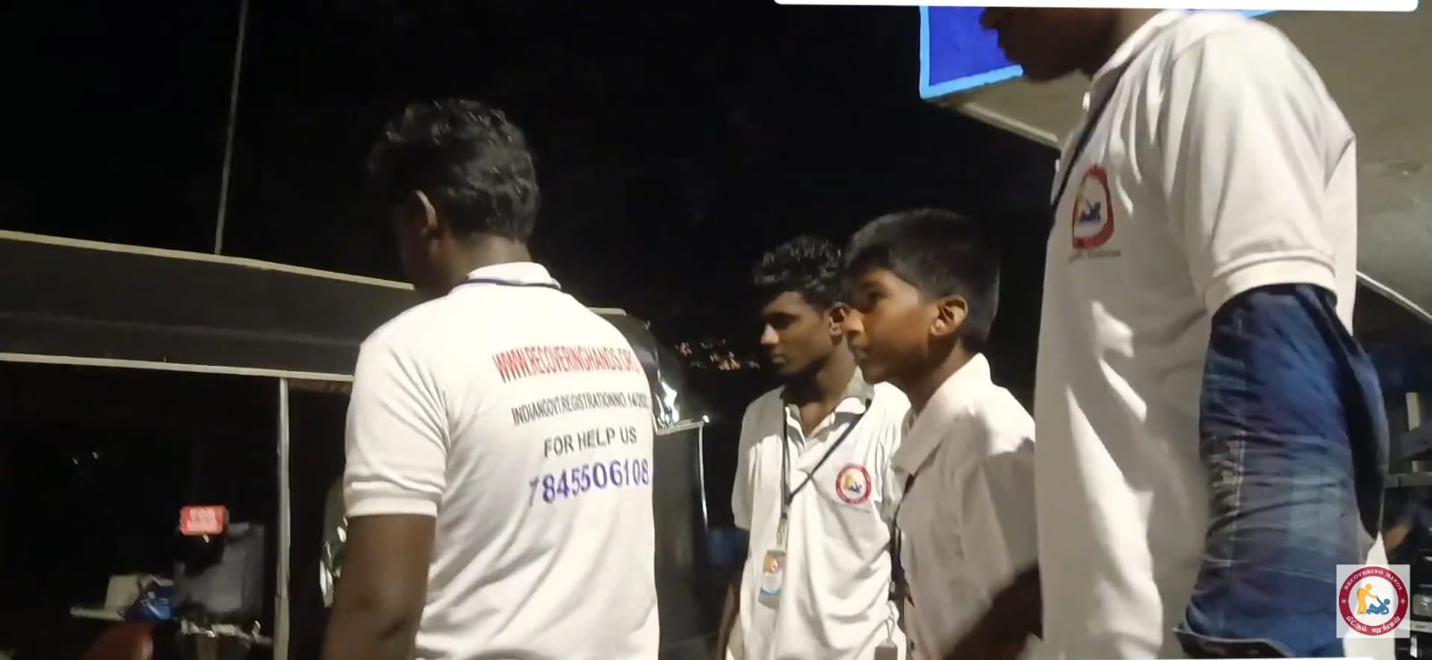 Volunteers on a night outreach visit